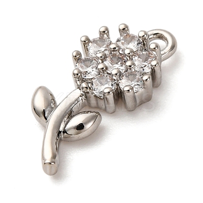 Brass Micro Pave Cubic Zirconia Pendants KK-I276-04P-02-1