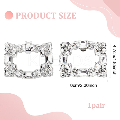 1 Pair Alloy & Rhinestone Shoe Decorations FIND-AN0001-11A-1
