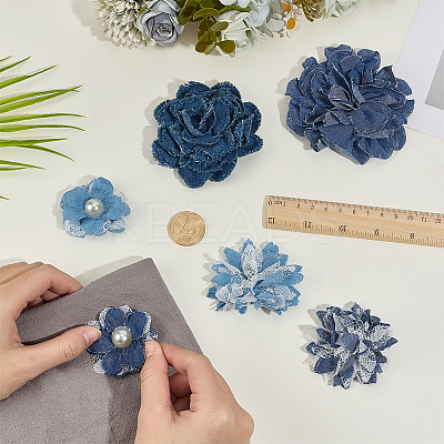 6Pcs 6 Styles Cloth Ornament Accessories DIY-CY0003-19-1