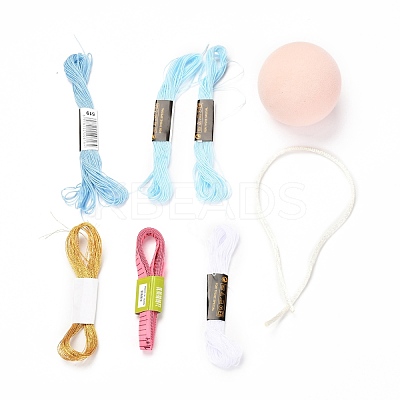 DIY Embroidery Temari Ball Kits DIY-I064-B02-1