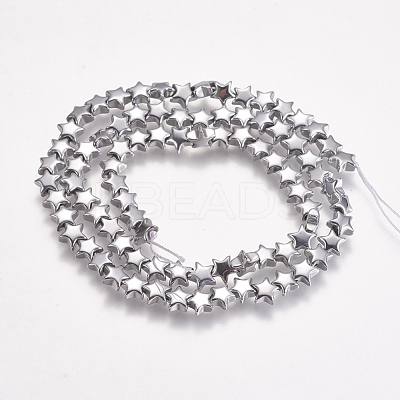 Electroplate Non-magnetic Synthetic Hematite Beads Strands G-K239-20A-1