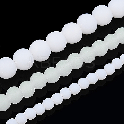 Imitation Jade Glass Beads Strands GLAA-T032-J6mm-MD01-1