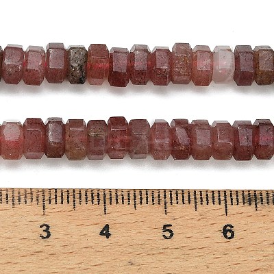 Natural Strawberry Quartz Beads Strands G-G317-A09-3x6mm-1