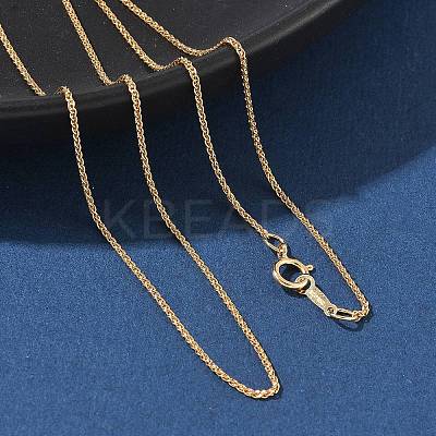 1/20 14K Gold Filled Wheat Chain Necklaces for Women Men NJEW-Z068-12G-1