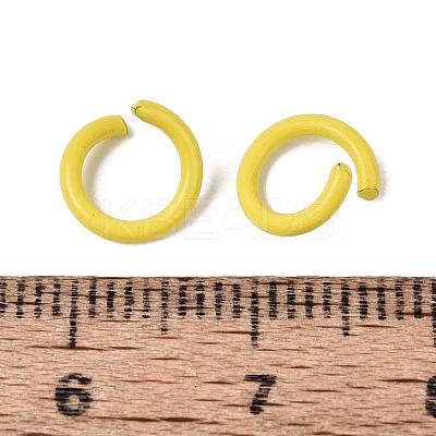 Spray Painted Iron Open Jump Rings IFIN-T017-04B-25-1