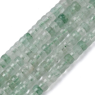 Natural Green Strawberry Quartz Heishi Beads Strands G-A299-A06-01-1