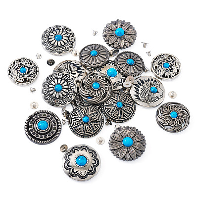 9 Style Alloy Decorative Rivets BUTT-SW0001-04C-1