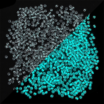 8/0 Luminous Glass Seed Beads LUMI-PW0001-186B-09-1