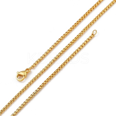 1.5mm Rack Plating Brass Box Chain Necklaces for Women Men MAK-L044-21G-1