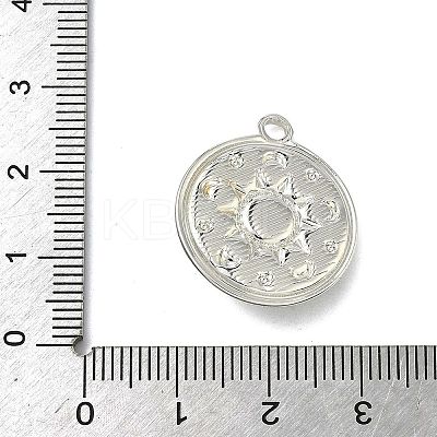304 Stainless Steel with Dyed Synthetic Turquoise Pendants STAS-G374-05S-19-1