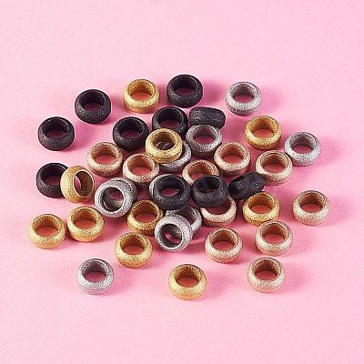 40Pcs 4 Colors 304 Stainless Steel Big Hole Beads STAS-SZ0001-86-1
