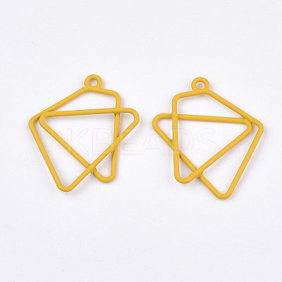 Spray Painted Alloy Pendants PALLOY-T067-18D-1