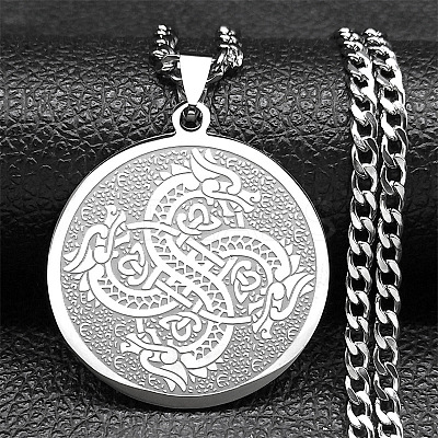 Non-Tarnish 201 Stainless Steel Curb Chain Necklaces NJEW-C042-04P-1