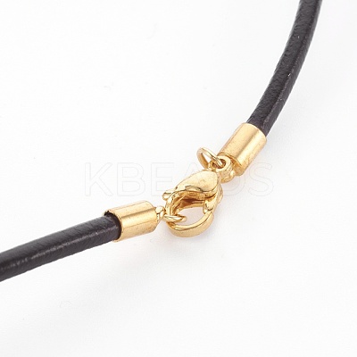 Leather Cord Necklace Making MAK-L018-06B-02-1