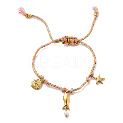 Ocean Series 304 Stainless Steel Bracelets BJEW-K237-16A-G-1