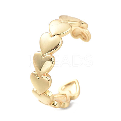 Adjustable Brass Cuff Rings RJEW-M135-05G-1
