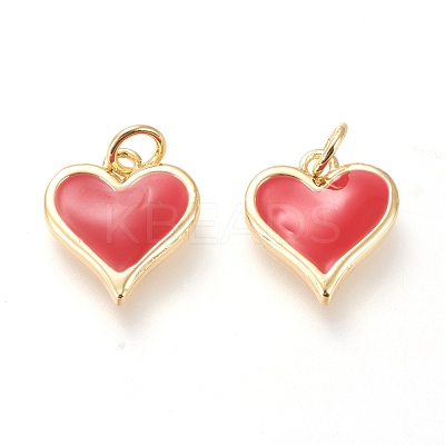 Real 18K Gold Plated Brass Charms KK-L006-019C-1