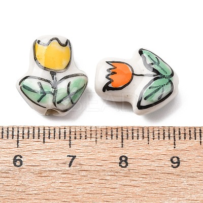 Handmade Porcelain Enamel Beads PORC-B006-02-1