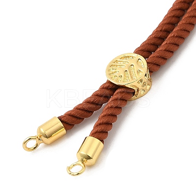 Twisted Nylon Cord Silder Bracelets DIY-B066-03G-1