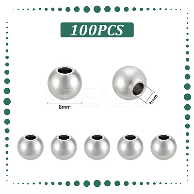 304 Stainless Steel Beads STAS-UN0016-38P-1
