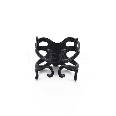 Men's Alloy Cuff Finger Rings RJEW-N029-053-1