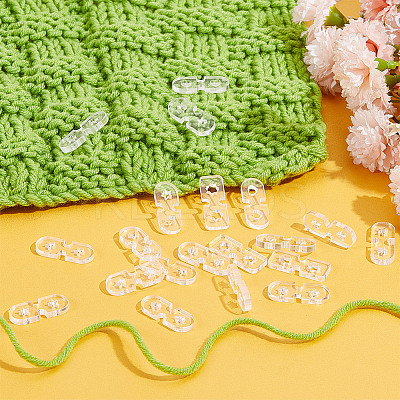 60Pcs 3 Shapes Acrylic Knitted Hat Making Fastener Tool FIND-GA0004-04-1