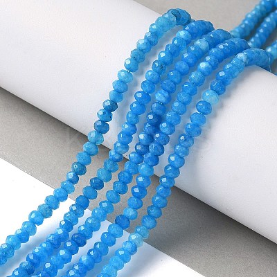 Dyed Natural Malaysia Jade Rondelle Beads Strands G-E316-2x4mm-58-1