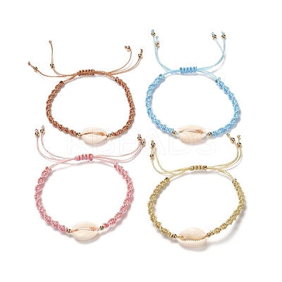Adjustable Polyester Braided Bead Bracelet for Teen Girl Women BJEW-JB06878-1
