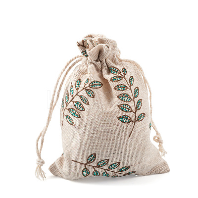 Polycotton(Polyester Cotton) Packing Pouches Drawstring Bags ABAG-T004-10x14-16-1