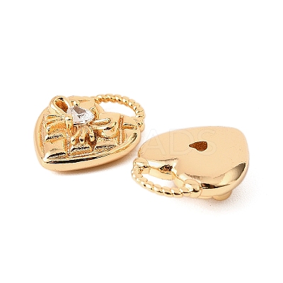 Brass Micro Pave Cubic Zirconia Pendants KK-K351-63G-1