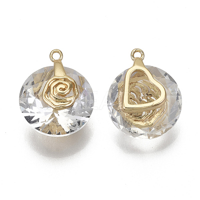 Valentine's Day Glass Pendants GLAA-N038-003A-1
