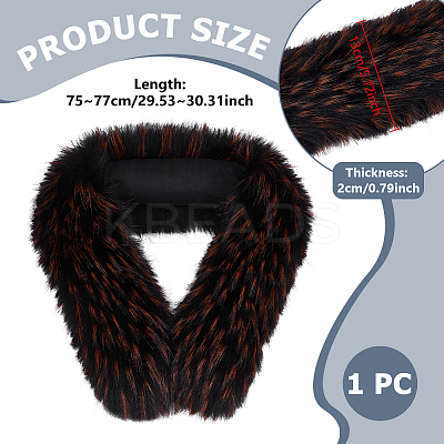 1Pc Artificial Fur Chenille Stick Collars Trim for Sewing Craft Decor FIND-BC0019-22A-1