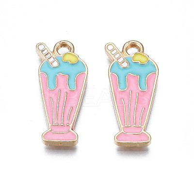Rack Plating Alloy Enamel Pendants X-PALLOY-N172-033B-1