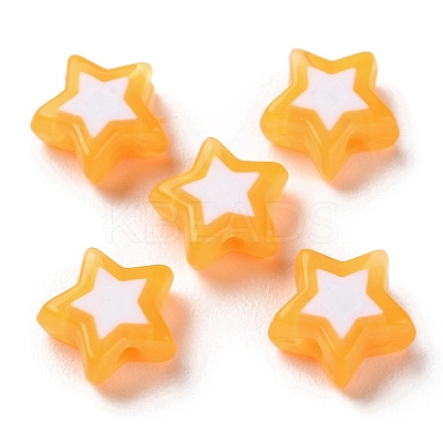 Star Acrylic Beads TACR-C001-02E-1