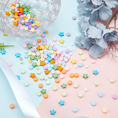 1980Pcs 18 Color Acrylic Beads OACR-CA0001-06-1