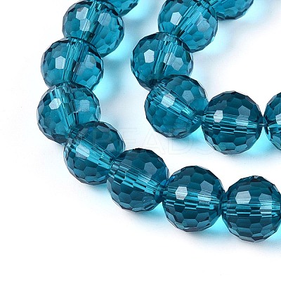 Transparent Glass Bead Strands GLAA-R095-8mm-27-1