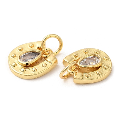 Brass with Cubic Zirconia Pendants KK-K332-23G-1