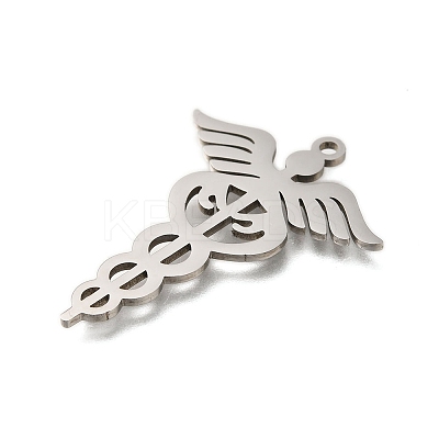 Anti-Tarnish 304 Stainless Steel Snake Pendants STAS-S150-02P-1