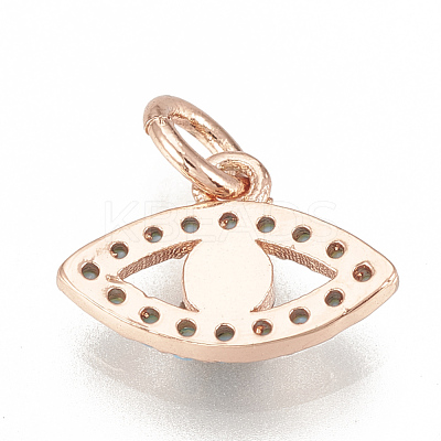 Brass Micro Pave Cubic Zirconia Charms ZIRC-Q015-061RG-1