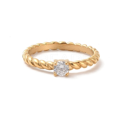 Ion Plating(IP) 304 Stainless Steel Finger Ring RJEW-C071-08G-1