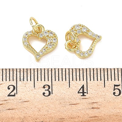 Brass Micro Pave Cubic Zirconia Pendants KK-I379-15G-01-1