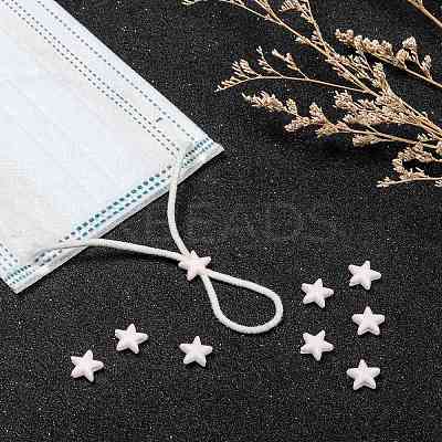Star PVC Plastic Cord Lock for Mouth Cover LS-KY-D013-01H-1