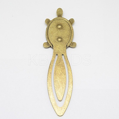 Tibetan Style Tortoise Bookmark Cabochon Settings X-TIBE-S156-AB-NR-1