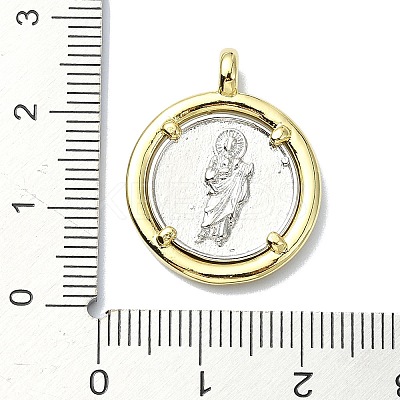 Rack Plating Real 18K Gold Plated Brass Pendants KK-B084-17G-1