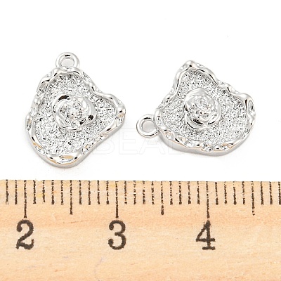 Brass Micro Pave Cubic Zirconia Pendants KK-E090-15P-1