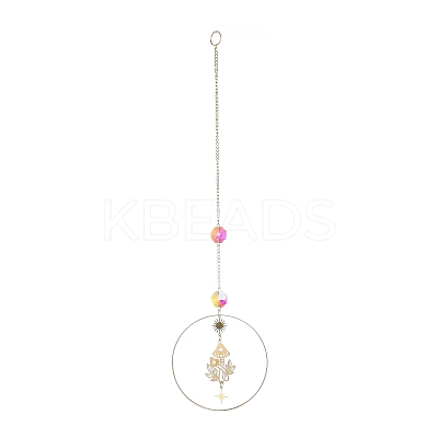 Brass Big Pendant Decorations HJEW-M005-03G-01-1