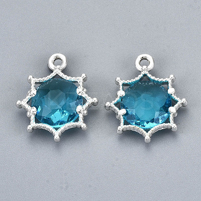 Faceted Glass Pendants LS-GLAA-S191-002K-S-NR-1