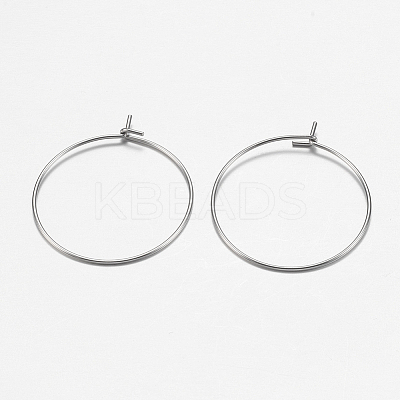316 Surgical Stainless Steel Hoop Earrings Findings LS-STAS-I097-050C-1