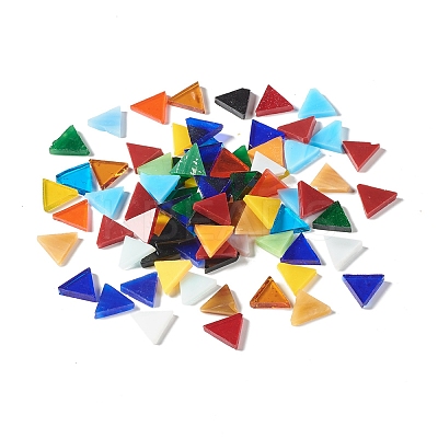 Triangle Mosaic Tiles Glass Cabochons DIY-P045-09-1