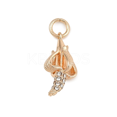 Brass Rhinestone Pendants KK-B145-02G-05-1